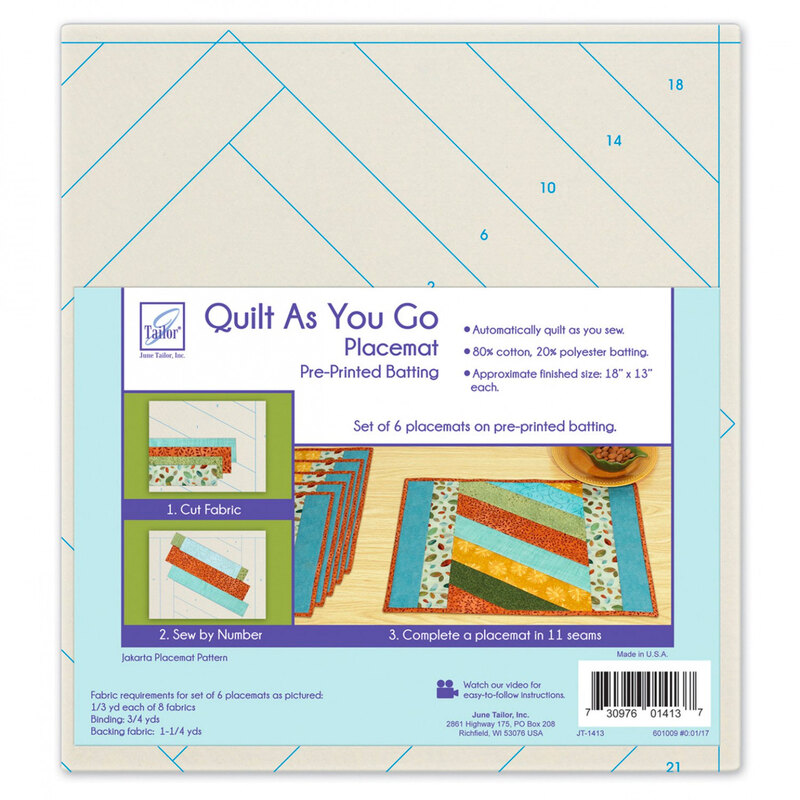 A package of the Quilt As You Go Placemats - Jakarta batting