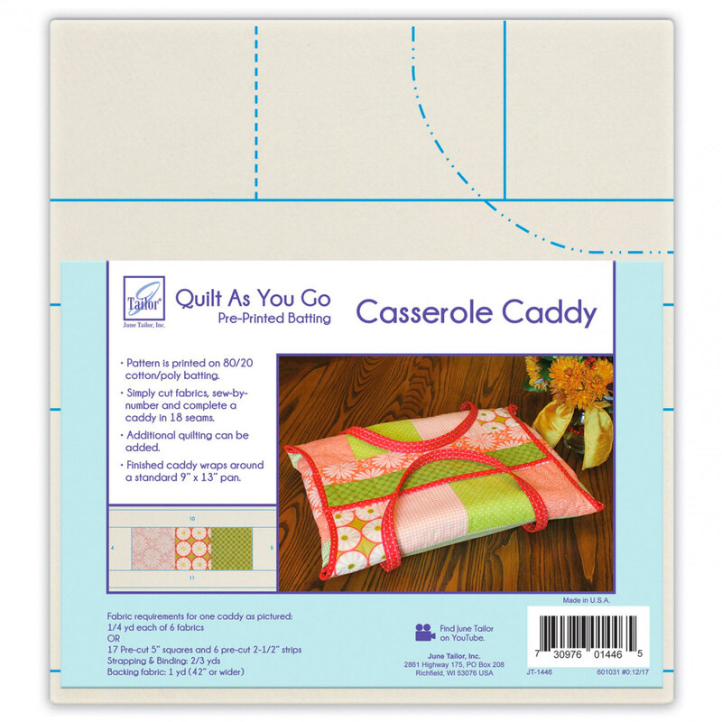 A package of the Quilt As You Go Casserole Caddy batting