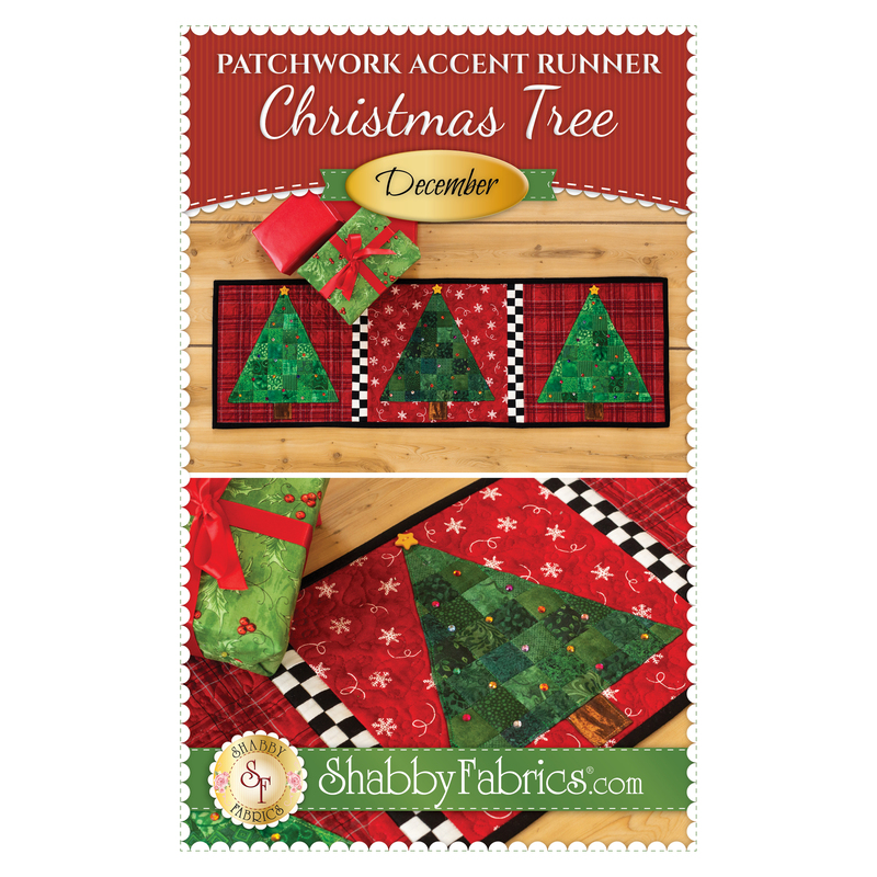 Patchwork Accent Runner - Christmas Tree - December - Pattern | Shabby ...