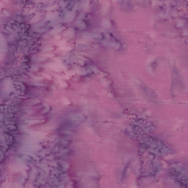Batik fabric features purple pink tonal marble design | Shabby Fabrics