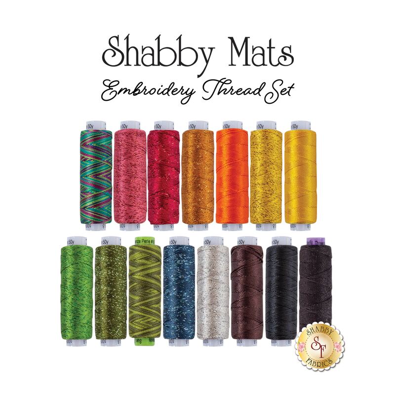 Shabby Mats Club - 15 pc Embroidery Thread Set
