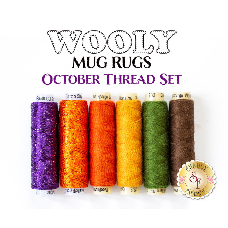 Wooly Mug Rug Series - October - 6 pc Thread Set 