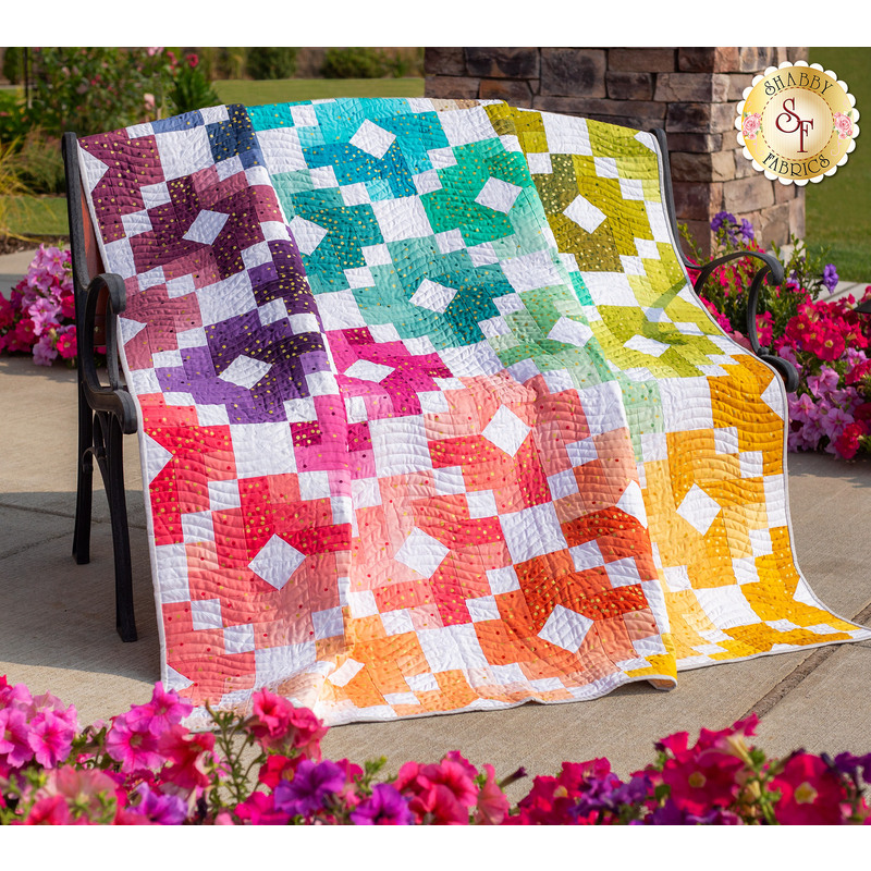 Ombre Gems Quilt Kit available at Shabby Fabrics