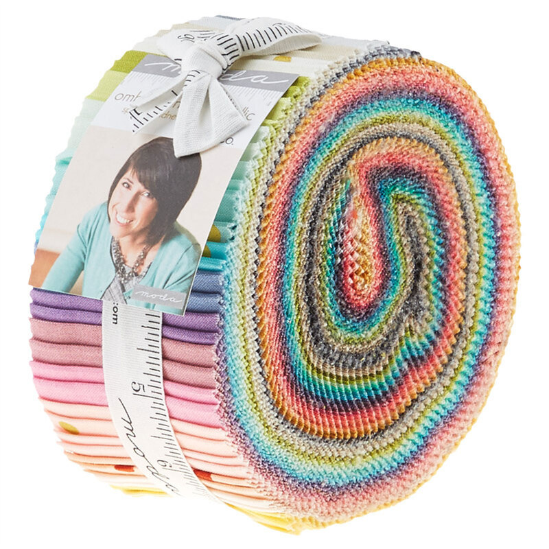 Ombre Confetti Metallic Jelly Roll by Moda Fabrics