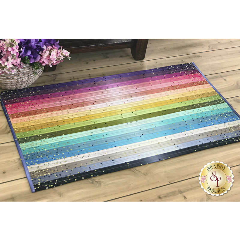 Jelly Roll Rug 2 Kit - Ombre Confetti Metallic available at Shabby Fabrics