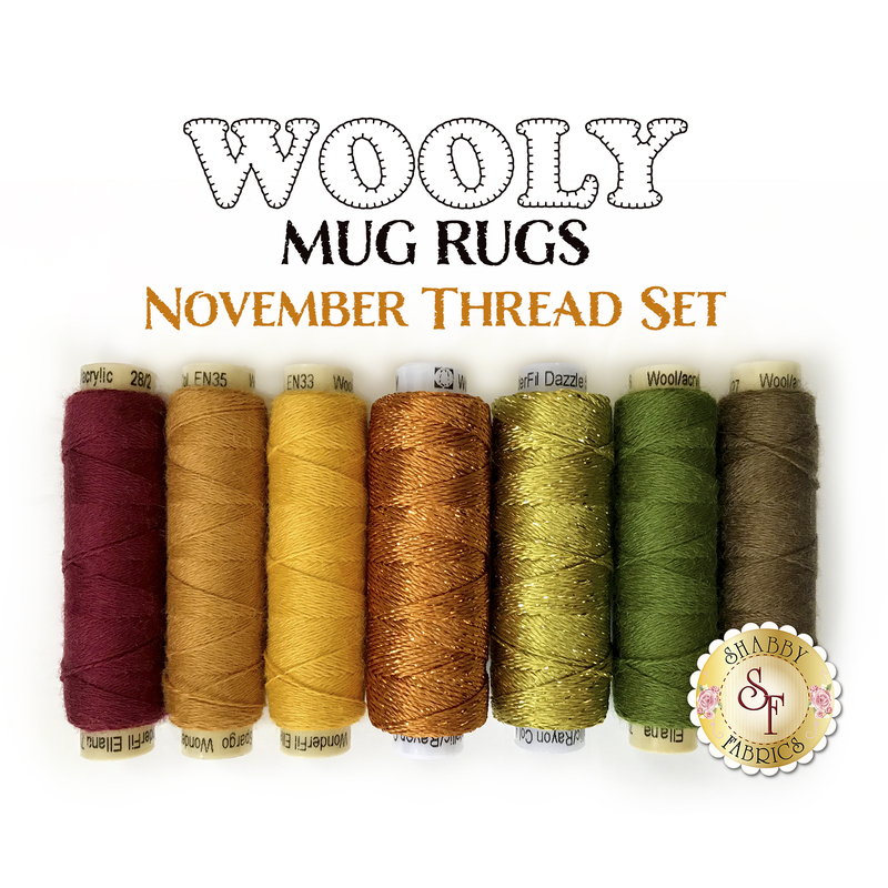 Wooly Mug Rug Series - November - 7 pc Thread Set