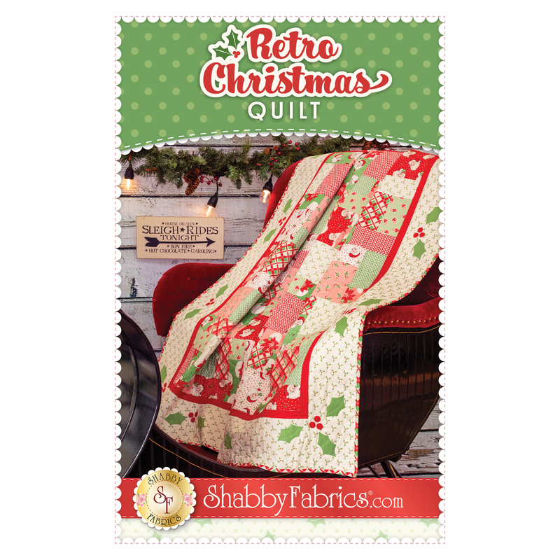 The front of the Retro Christmas Quilt Pattern by Shabby Fabrics