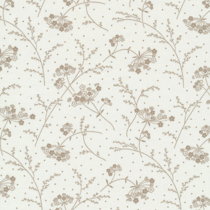 Make Yourself At Home 9394-SWT Soft White/Taupe Queen Anne's Lace for Maywood Studio