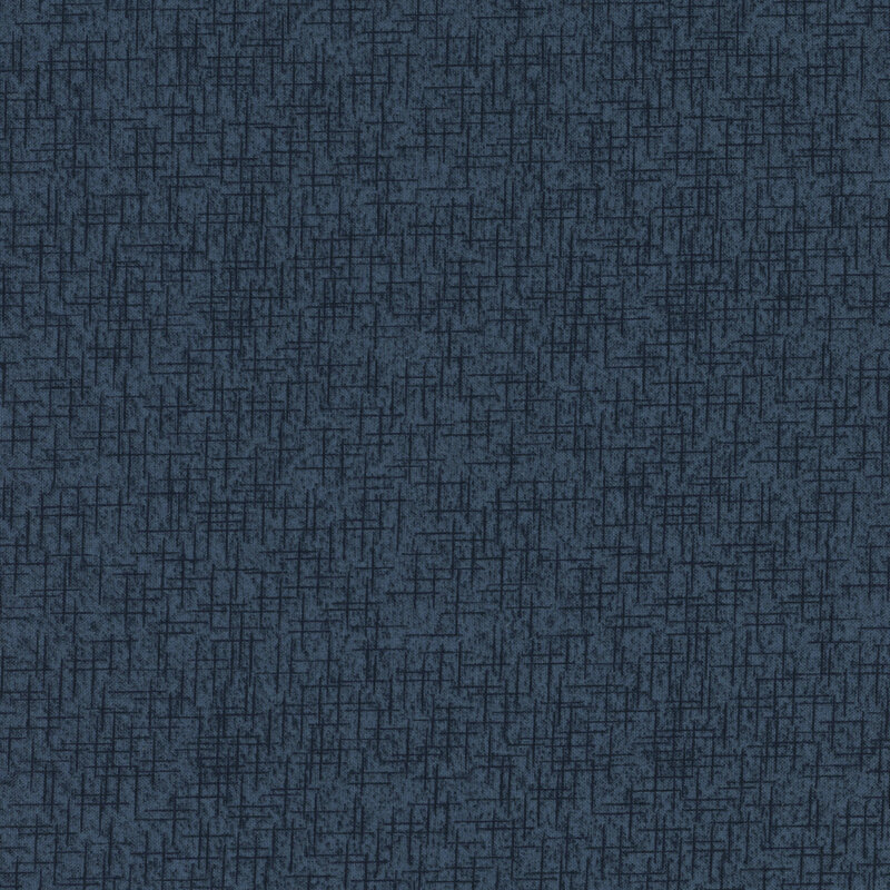 cool navy blue fabric featuring darker navy linen texturing