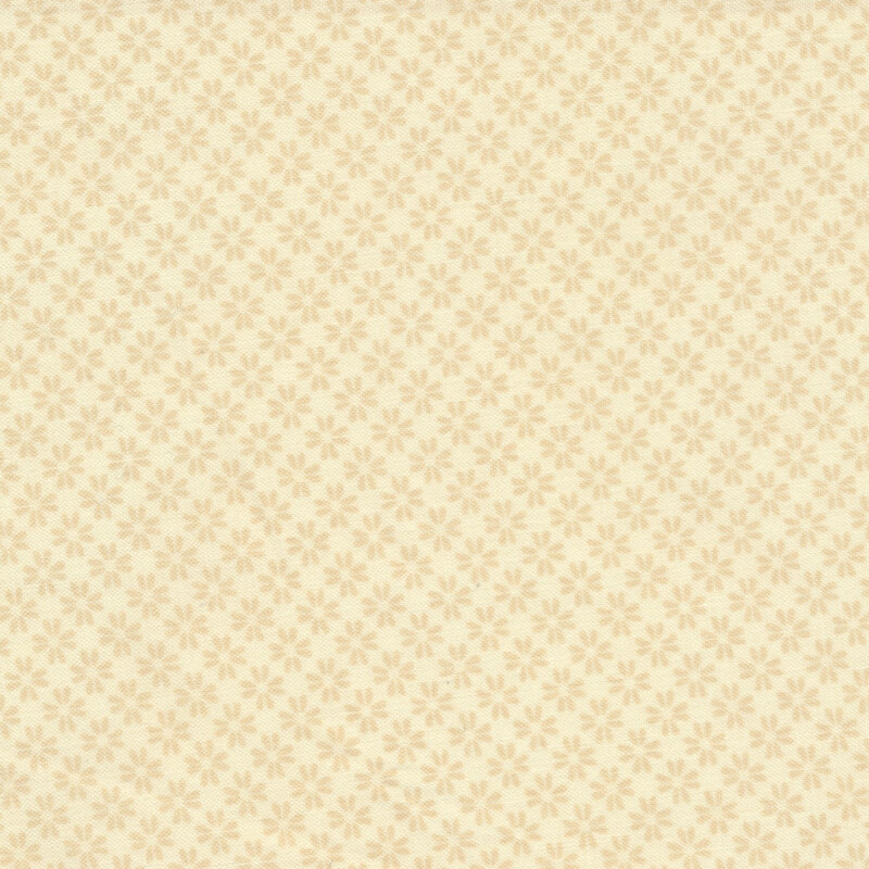 Fabric features cream tonal tiny daisy print design | Shabby Fabrics