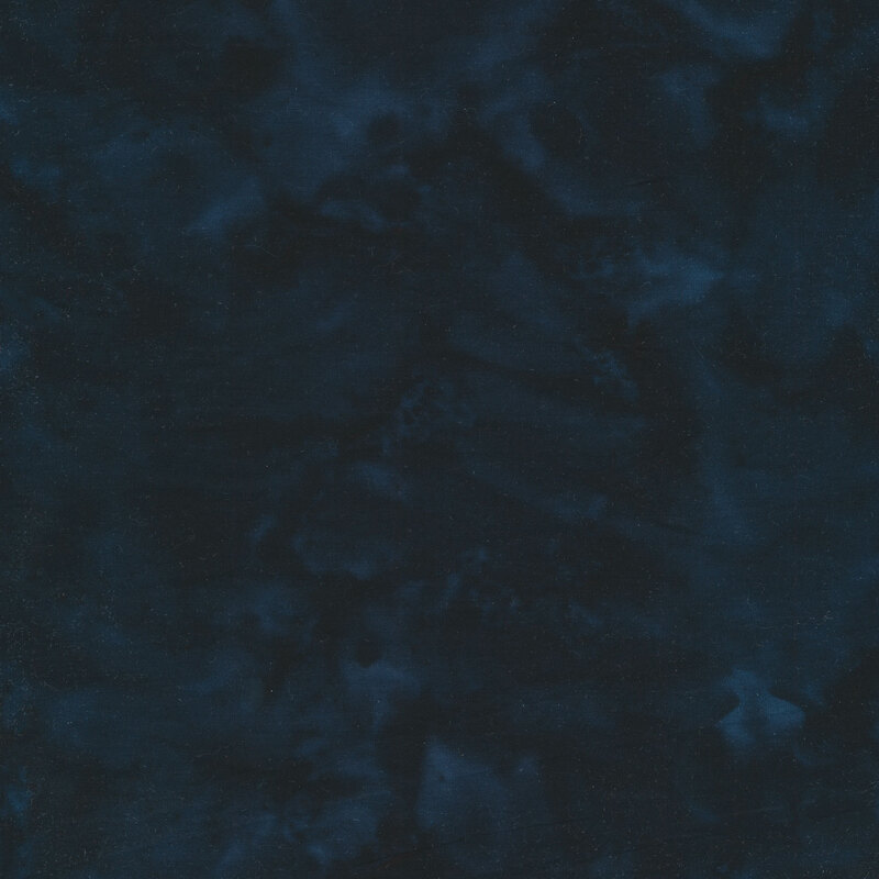 Navy blue mottled tonal batik fabric
