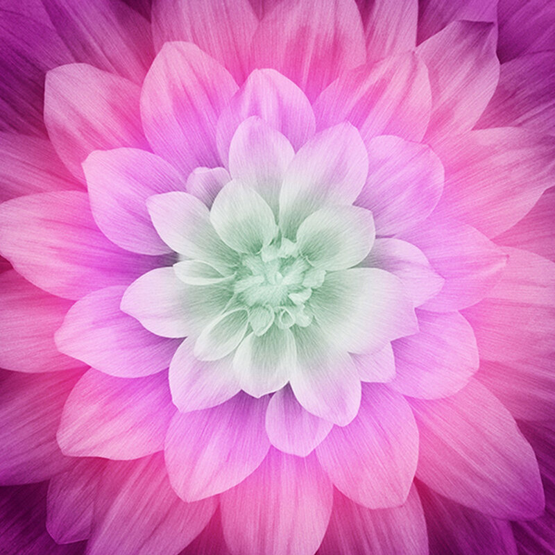 Fabric panel features large blooming purple pink wild flower | Shabby Fabrics