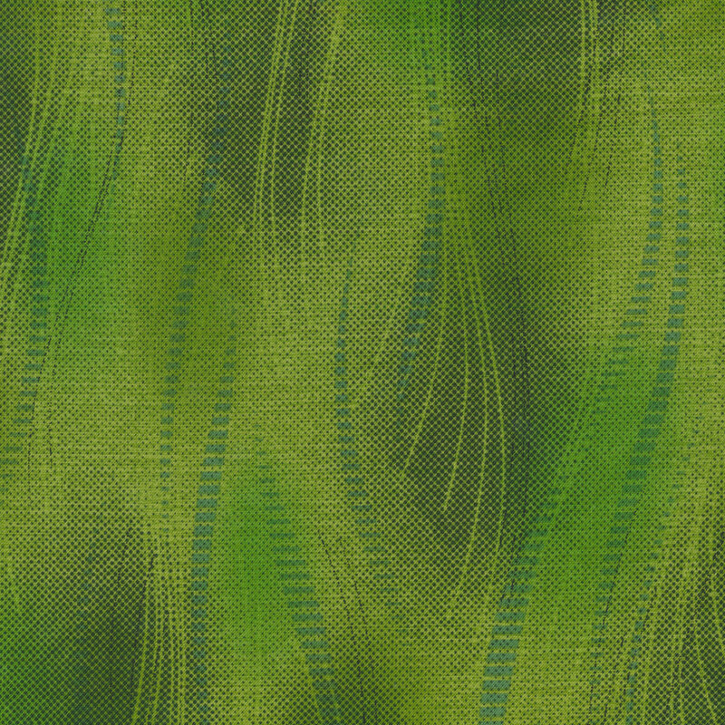 Fabric Features green tonal composite overlay with dark waves | Shabby Fabrics