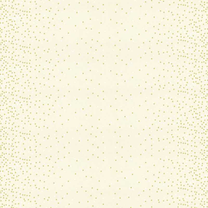 Cream fabric with white dots and gold metallic dots | Shabby Fabrics
