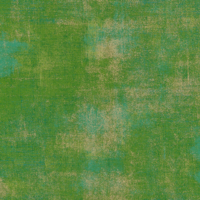 Bright green textured fabric with metallic gold | Shabby Fabrics