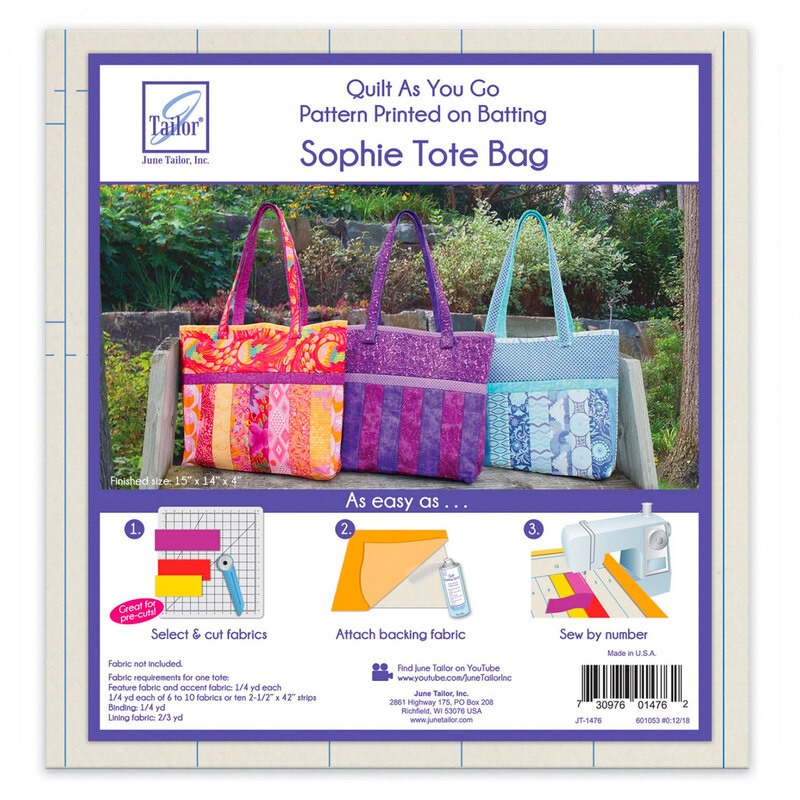 A package of the Quilt As You Go Sophie Tote Bag batting
