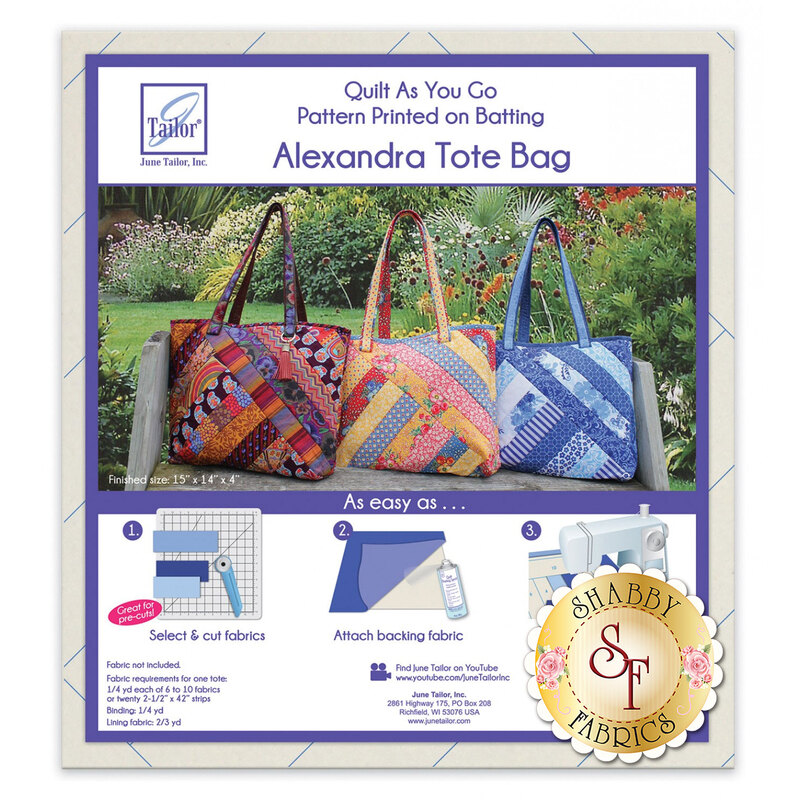 Quilt As You Go Alexandra Tote Bag available at Shabby Fabrics