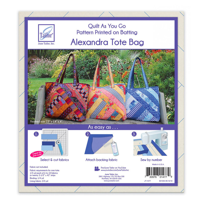 A package of the Quilt As You Go Alexandra Tote Batting