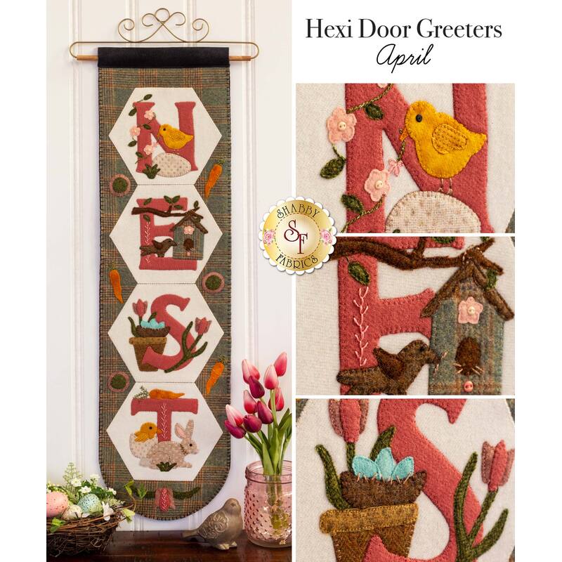 Hexi Door Greeters - April - Wool Kit