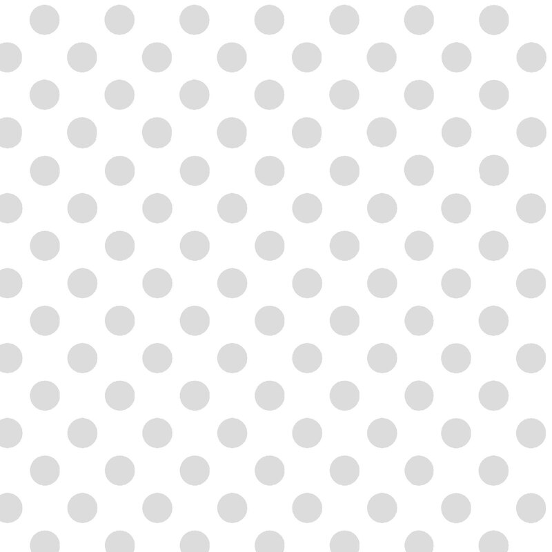digital image of fabric featuring a white background with white polka dots