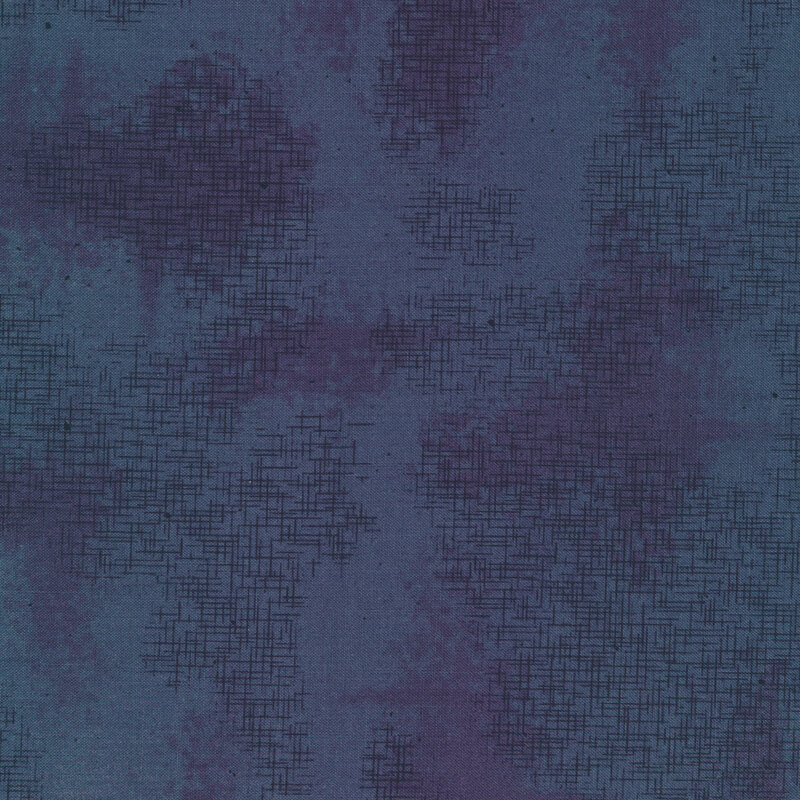Scan of basic navy blue fabric featuring crosshatching and mottling