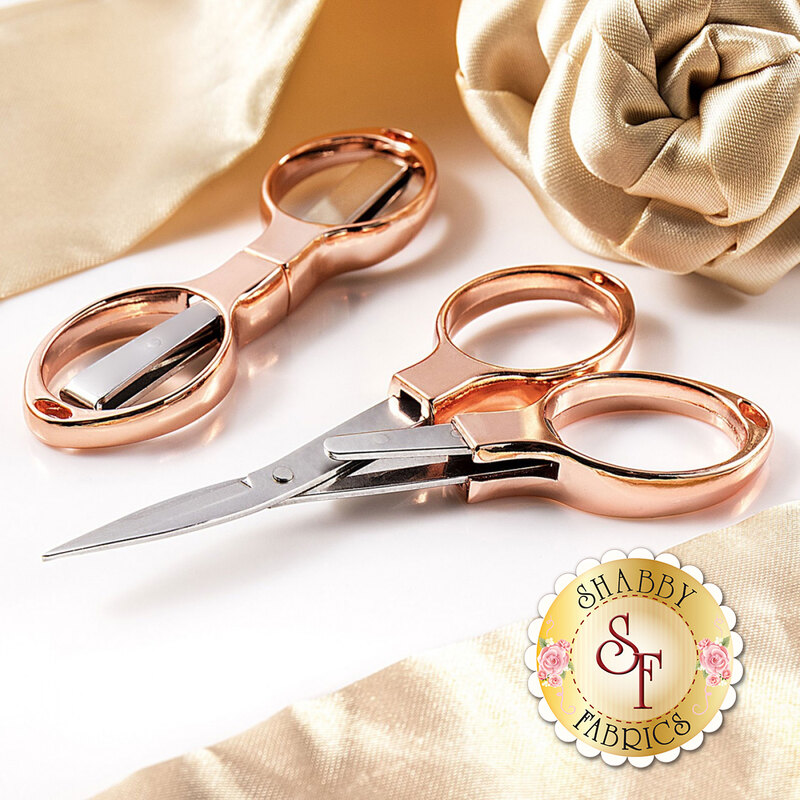 A beautiful display of the Rose Gold Folding Scissors