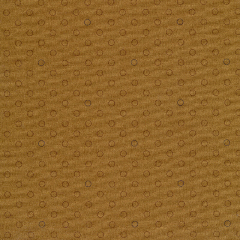 A mustard, basic tonal polka dot fabric | Shabby Fabrics