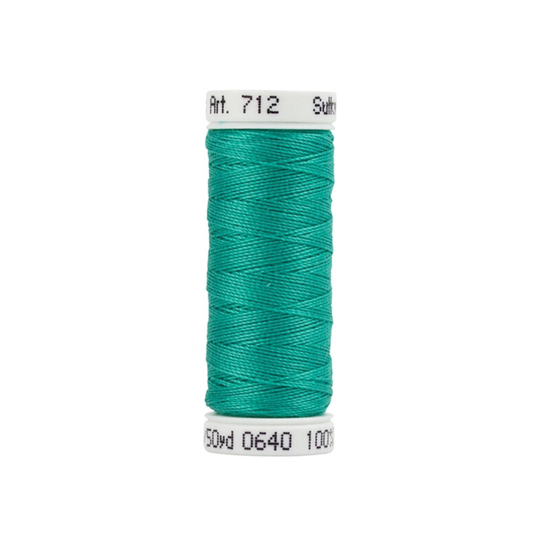 A spool of beautiful aqua thread - Sulky Cotton Petites #0640 - Med. Aqua