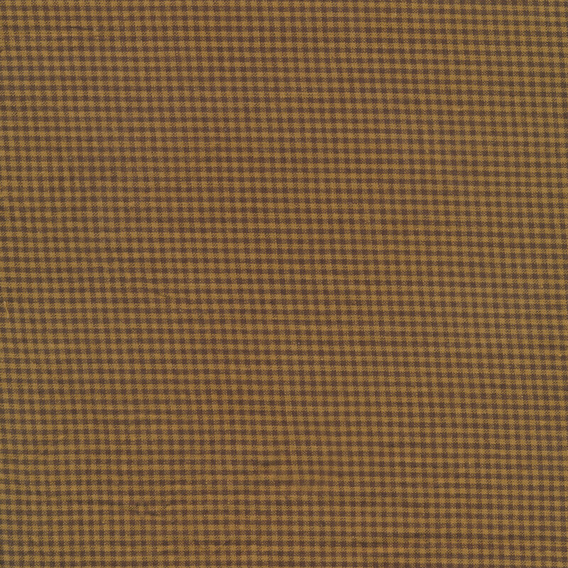 Woven brown and tan tonal checkered fabric | Shabby Fabrics
