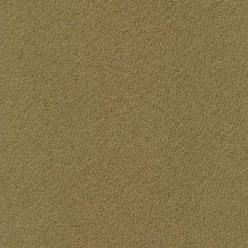 Fabric is solid green brown herringbone weave wool | Shabby Fabrics
