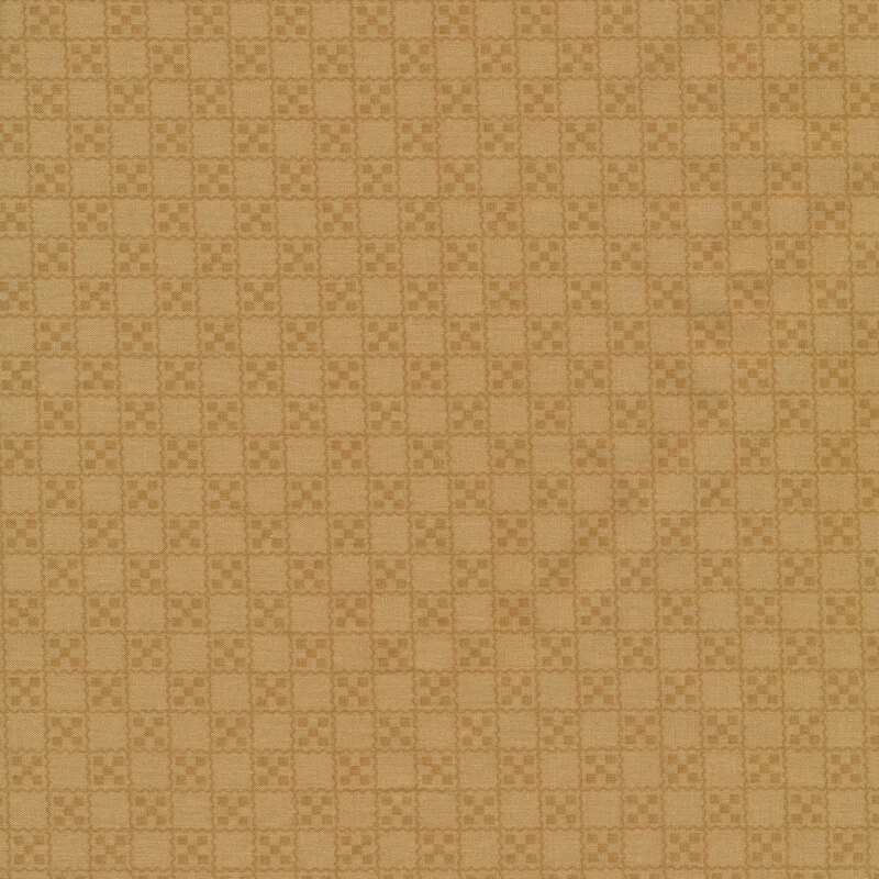 Beige tonal fabric features checker board design | Shabby Fabrics