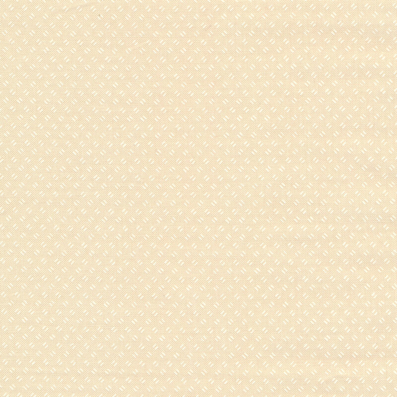 Fabric features tiny cream interrupted weave pattern on tan | Shabby Fabrics