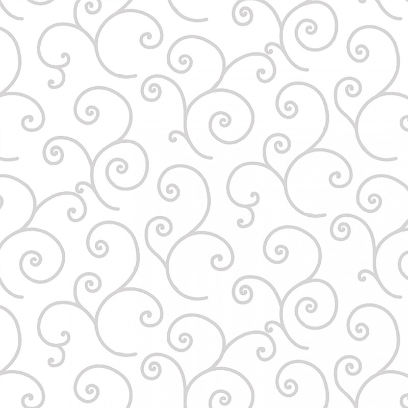 digital image of white fabric featuring a white swirl design