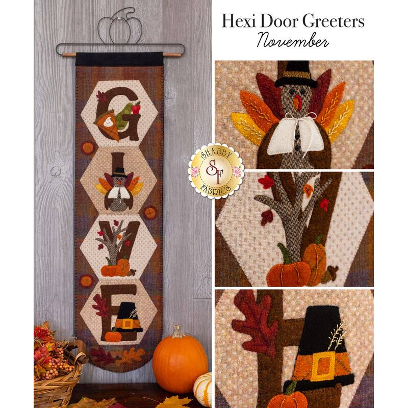 The wool Hexi Door Greeter for the month of November