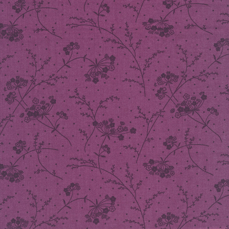 Tonal purple flower design | Shabby Fabrics
