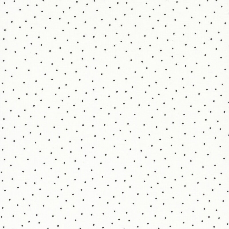 fabric featuring a white background with scattered small black dots