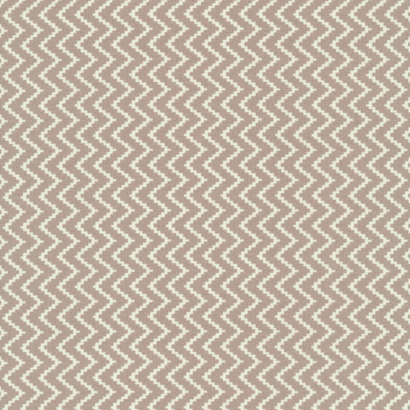 Gray and white zig zag design | Shabby Fabrics