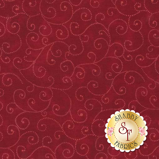 Tonal dark red swirl fabric | Shabby Fabrics