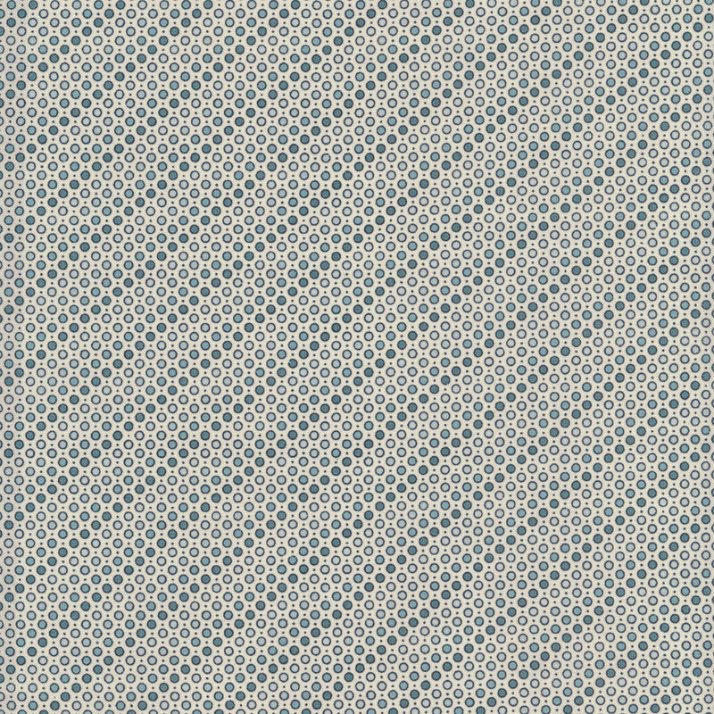 Diagonal striped circles on a cream background | Shabby Fabrics