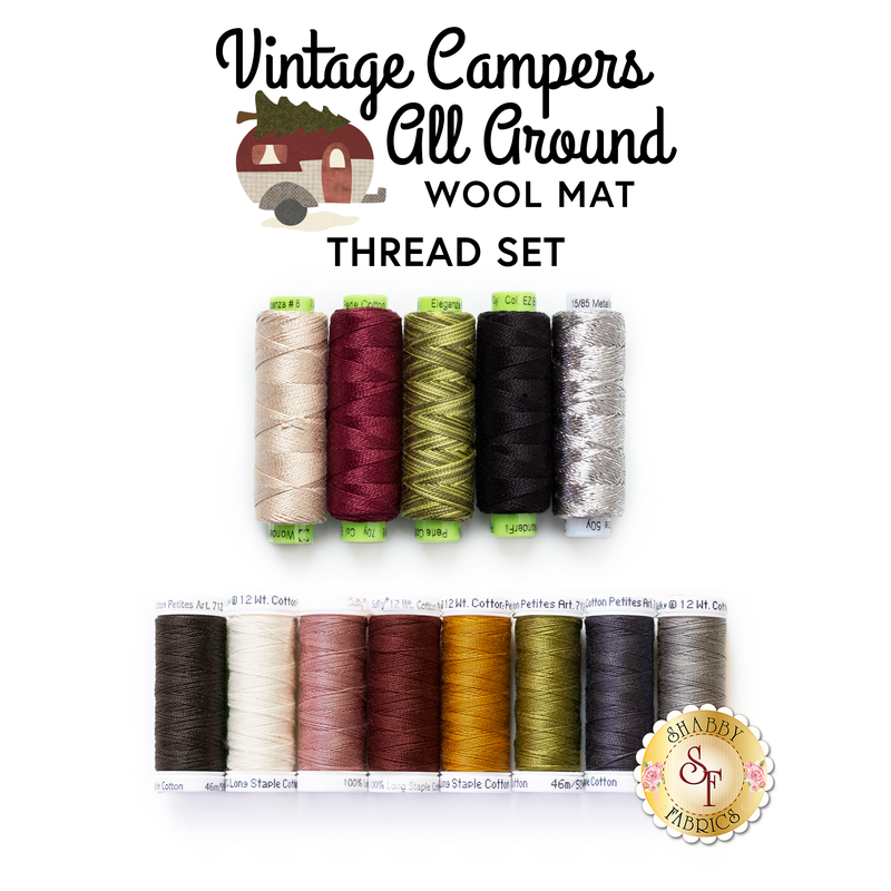 The coordinated thread set for the Vintage Campers All Around - Wool Kit