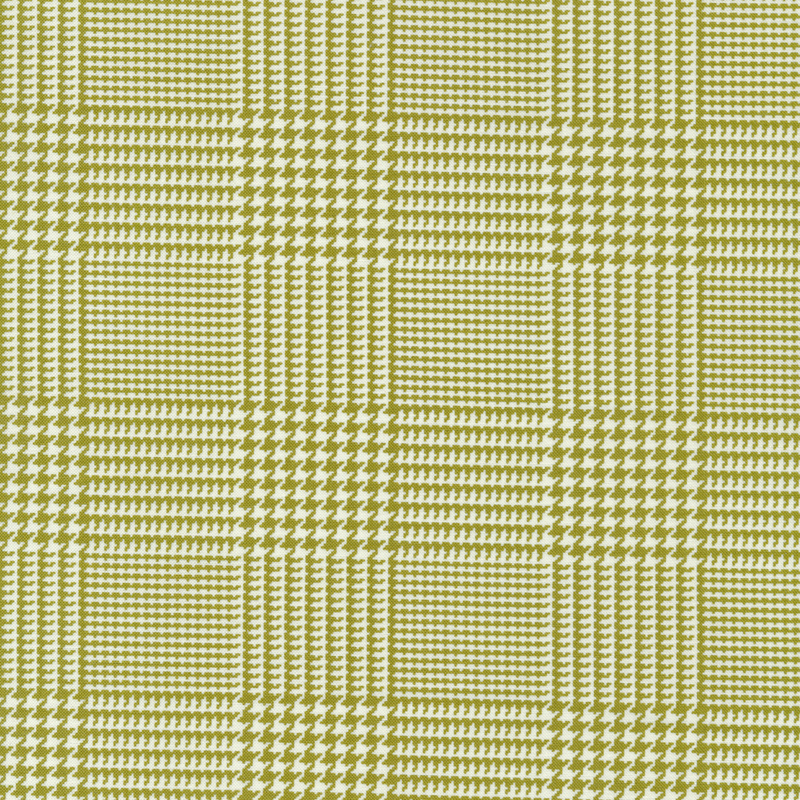 Green and white checkered plaid design | Shabby Fabrics