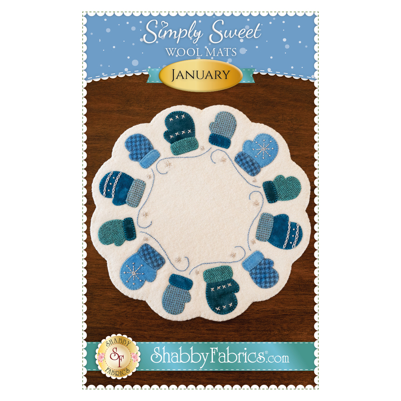 The front of the Simple Sweet Mats pattern for January | Shabby Fabrics