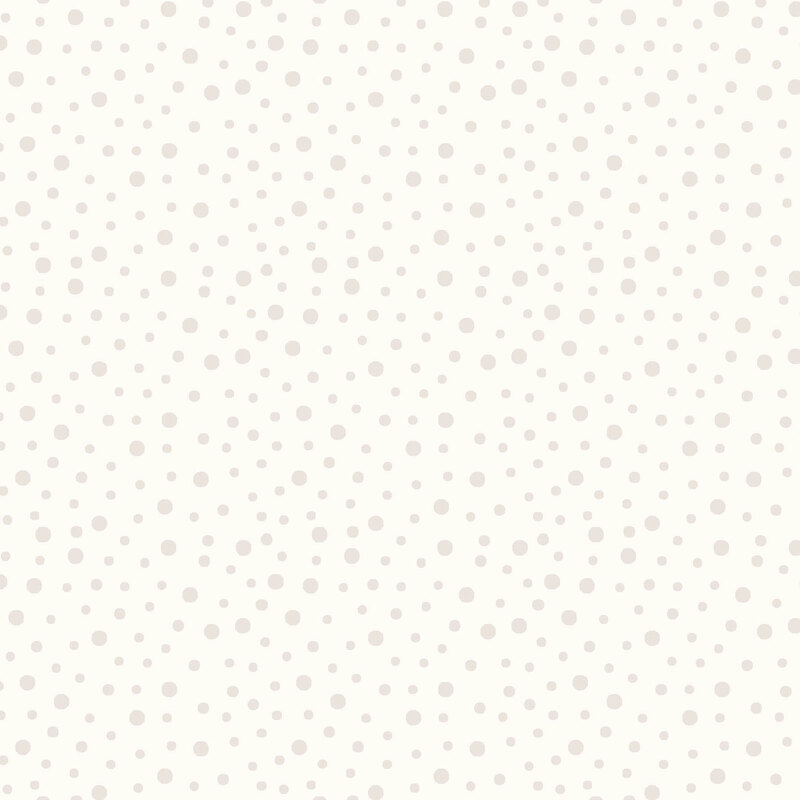 Pearlescent randomized dots on a soft white background | Shabby Fabrics