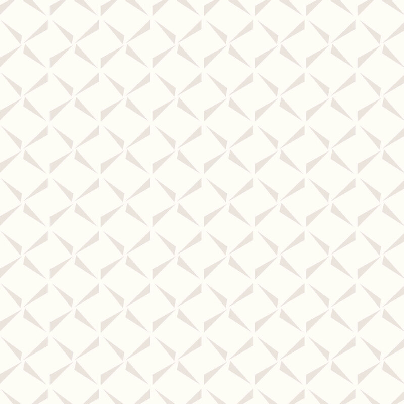 Pearlescent crosshatch pattern on a soft white background | Shabby Fabrics