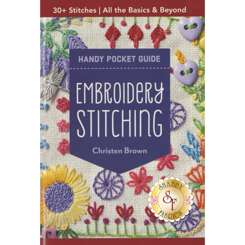The front of the Handy Pocket Embroidery Stitching Guide | Shabby Fabrics