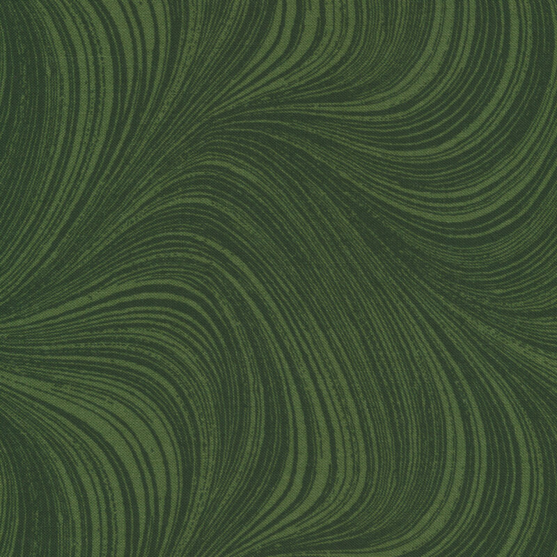 Dark green tonal wave texture | Shabby Fabrics