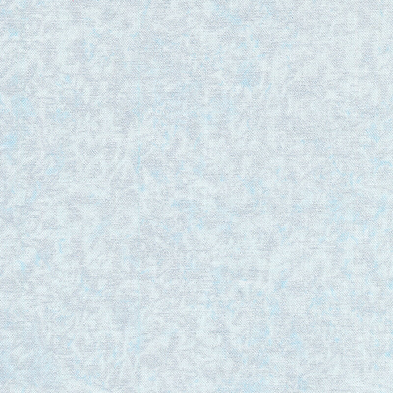 Tonal baby blue fabric features mottled design with metallic frost accents | Shabby Fabrics