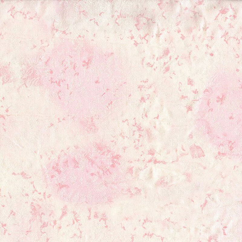 Tonal light pink fabric features mottled design with metallic frost accents | Shabby Fabrics