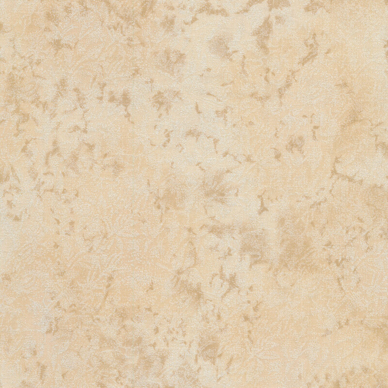 Tonal cream fabric features mottled design with metallic frost accents | Shabby Fabrics
