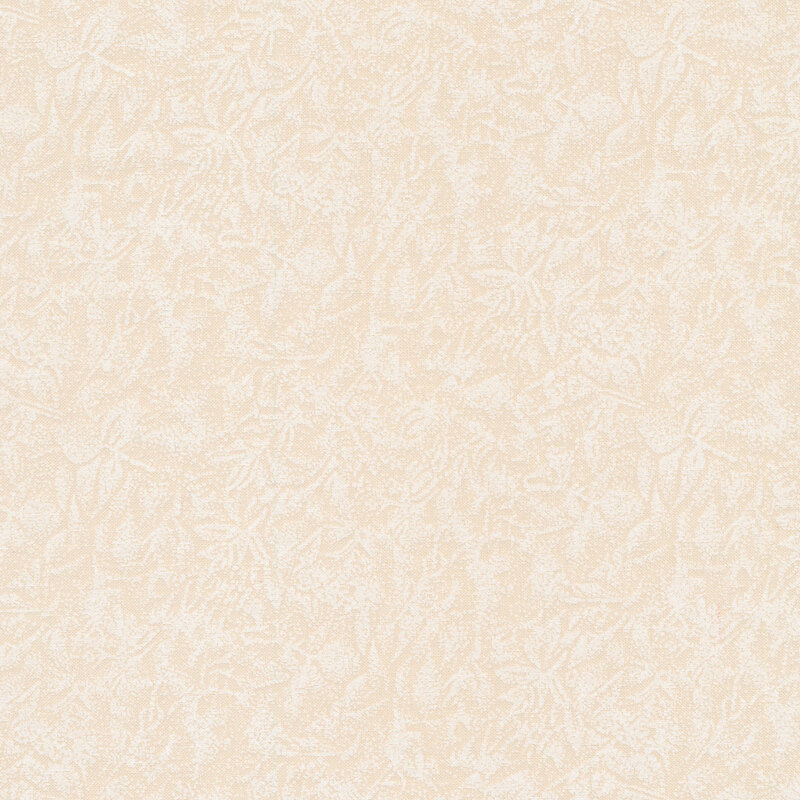Tonal pale cream fabric features white accents | Shabby Fabrics
